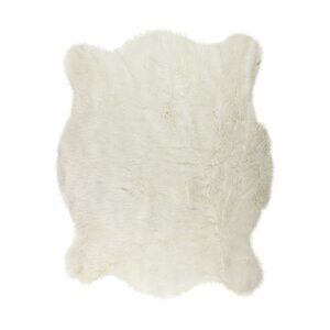 Luxe Home Decor Classic Faux Hide Rug | 1-Piece | Polar bear | 5.25'x7.5'